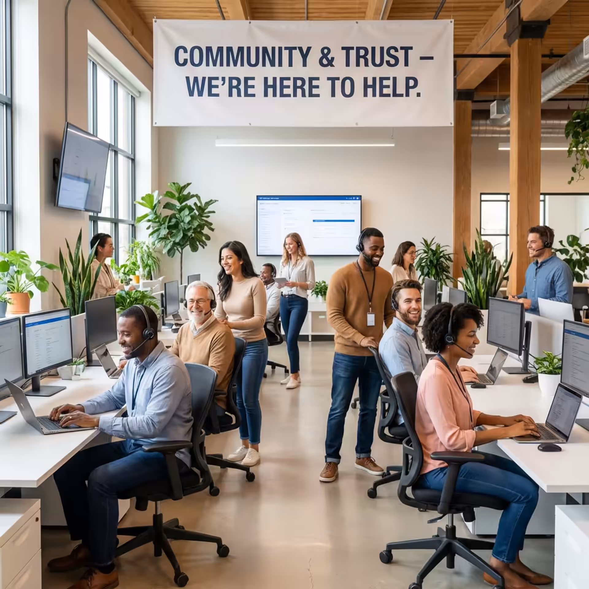 Technician working on computer