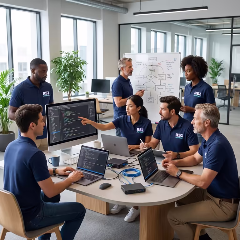 Team members collaborating