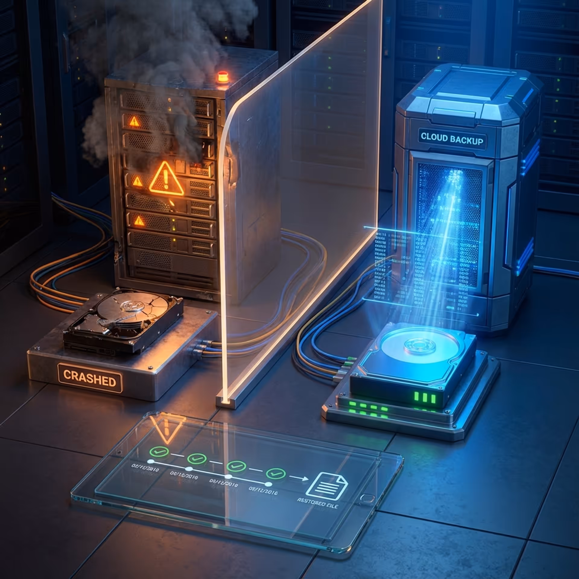 Technician working on computer