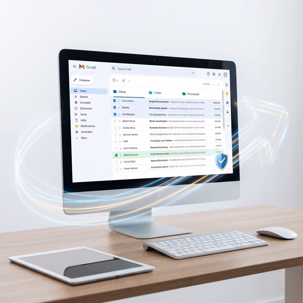 Technician working on computer