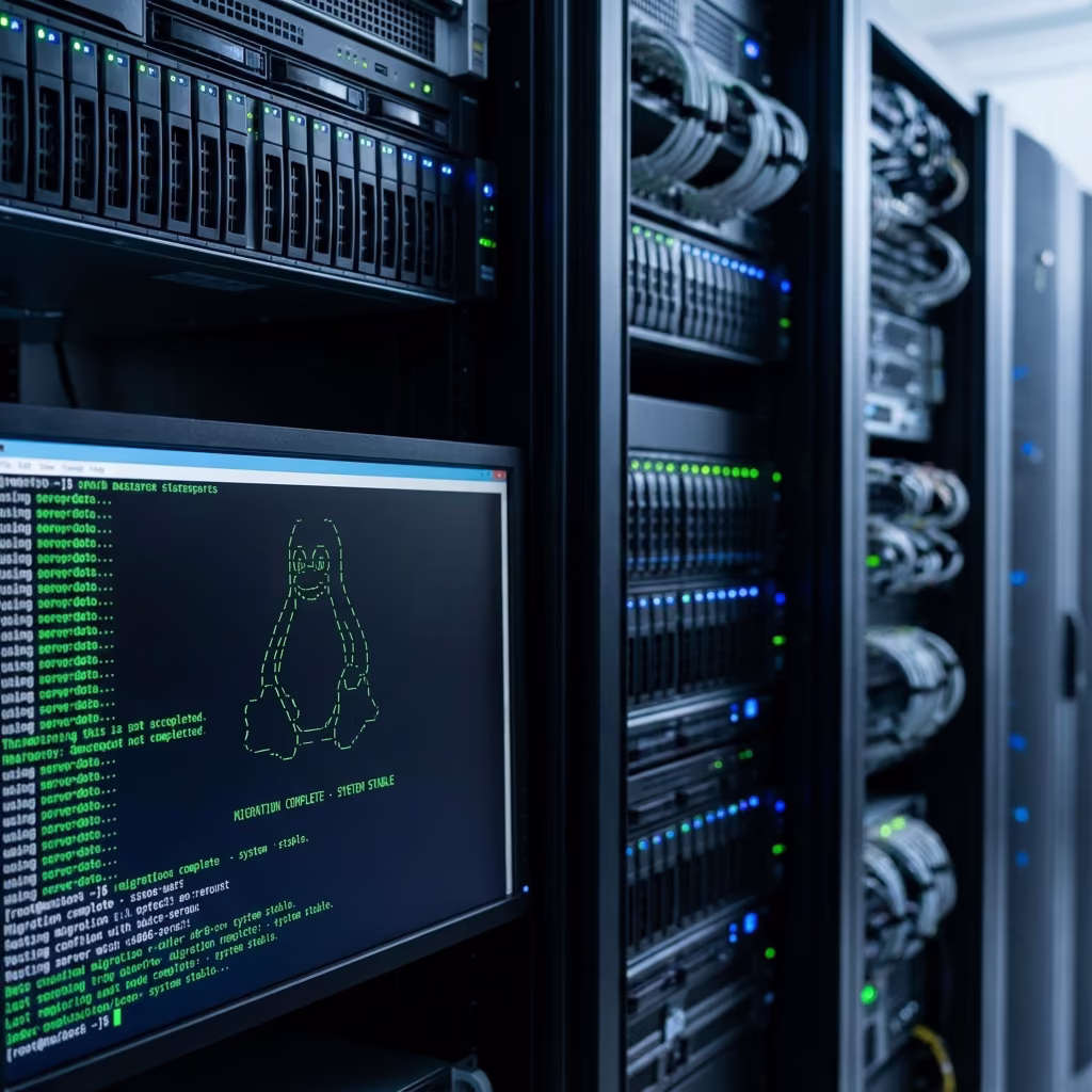 Technician working on computer