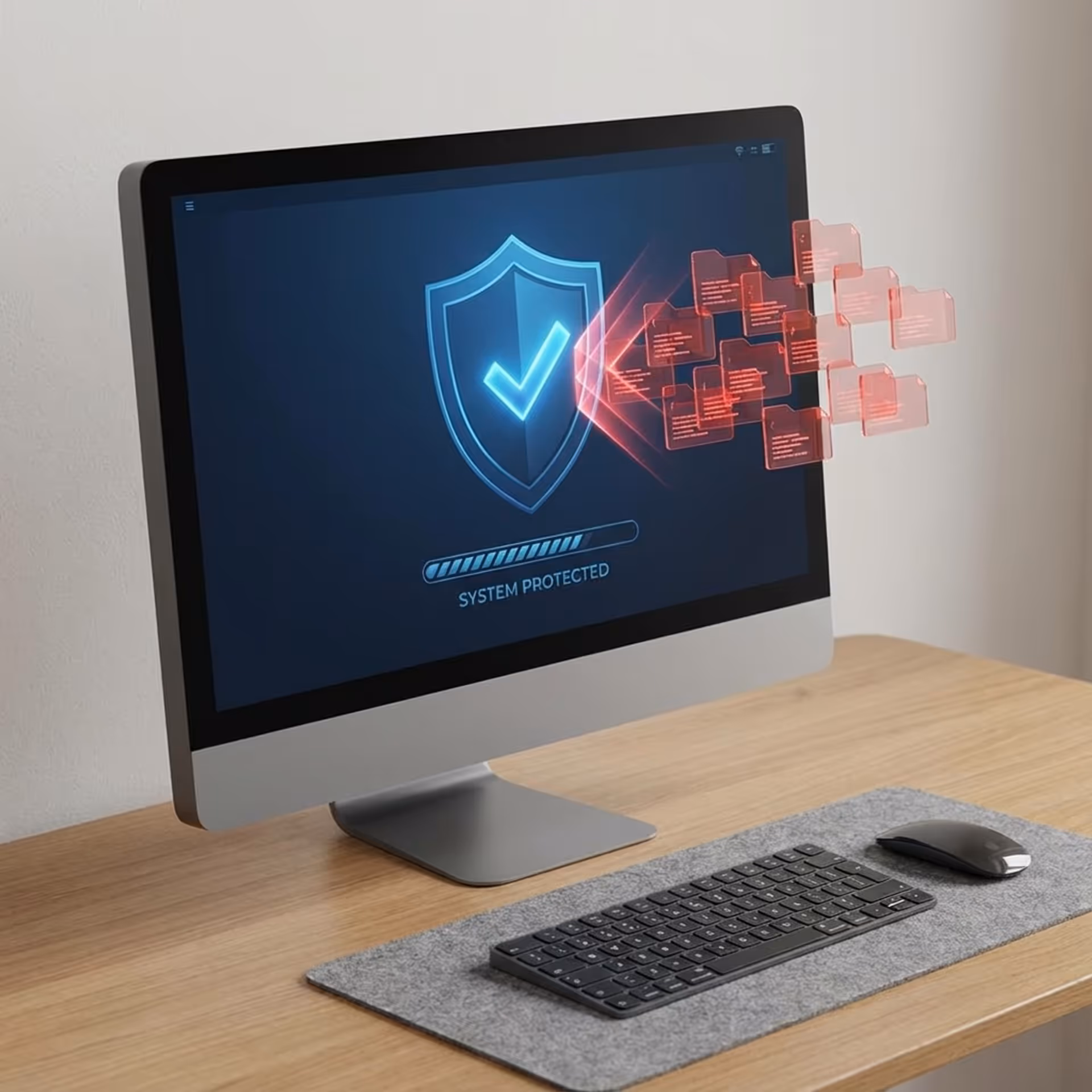 Technician working on computer