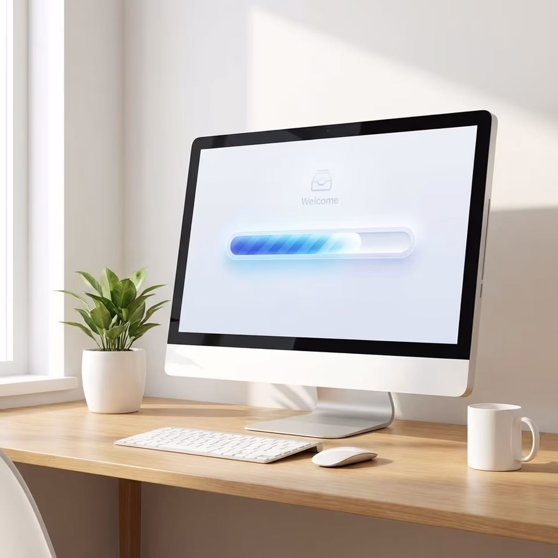 Technician working on computer